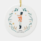 12日のクリスマスホリデー伝統的パイパー セラミックオーナメント (正面)