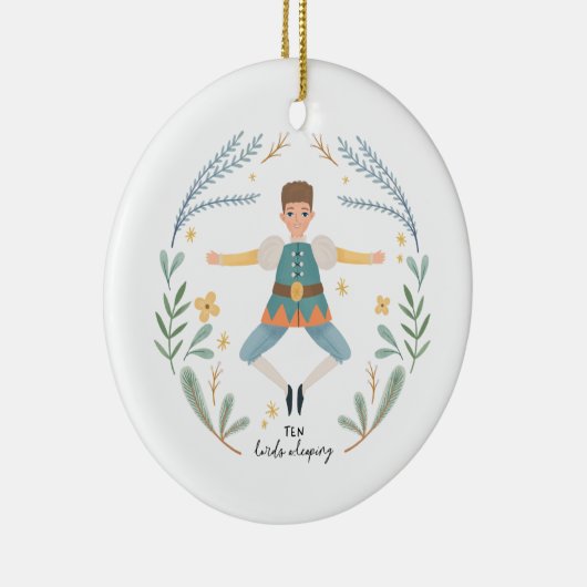 12日のクリスマスホリデー伝統的ロード セラミックオーナメント (右)