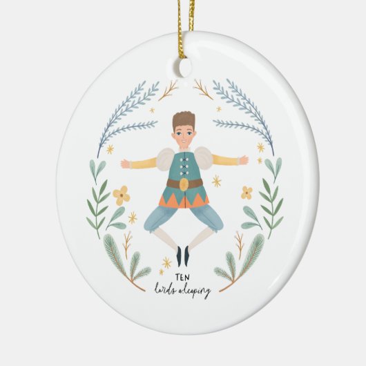 12日のクリスマスホリデー伝統的ロード セラミックオーナメント (左)