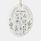 12日のクリスマスホリデー伝統的文字 セラミックオーナメント (右)