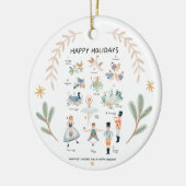 12日のクリスマスホリデー伝統的文字 セラミックオーナメント (左)