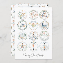 12日のクリスマスホリデー写真パーソナライズされた シーズンカード