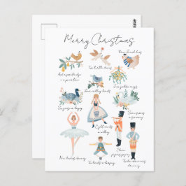 12日のクリスマスホリデー写真パーソナライズされた ポストカード