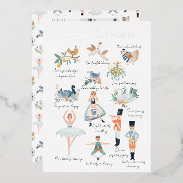 12日のクリスマスホリデー写真パーソナライズされた 箔シーズンカード