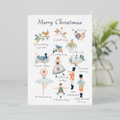 12日のクリスマスホリデー写真パーソナライズされた 箔シーズンカード (立ち正面)