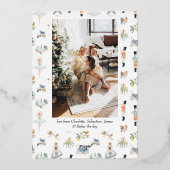 12日のクリスマスホリデー写真パーソナライズされた 箔シーズンカード (裏面)