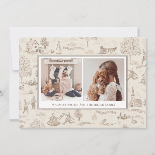 12日のクリスマスホリデー数々のフォトカード シーズンカード (正面)