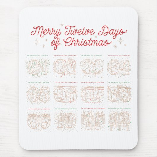 12日のクリスマスマウスパッド マウスパッド (正面)