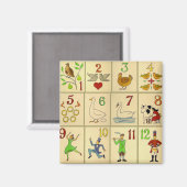 12日のクリスマスマグネット マグネット (正面/裏面)