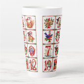 12日のクリスマスラテマグカップ カフェラテマグ (正面)