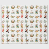 12日のクリスマス伝統的休暇 ラッピングペーパー (フラット)