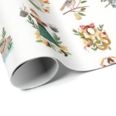 12日のクリスマス伝統的休暇 ラッピングペーパー (ロールコーナー)