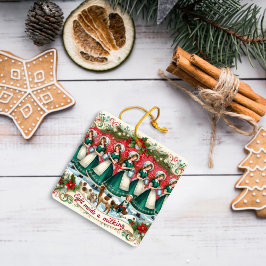 12日のクリスマス八人乳搾り セラミックオーナメント