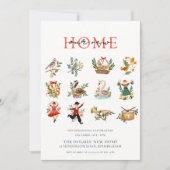 12日のクリスマス引っ越し祝いパーティーパーティー 招待状 (正面)