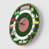 12日のクリスマス時計 ラージ壁時計 (傾斜)