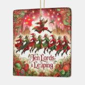 12日のクリスマス10大主は跳躍 セラミックオーナメント (左)