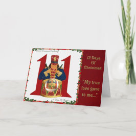 12日のクリスマス11のドラマーのドラムをたたくこと シーズンカード