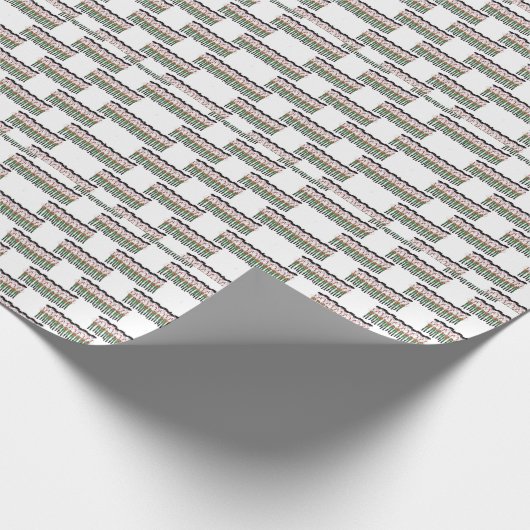 12日のクリスマス12のドラマーのドラムをたたくこと ラッピングペーパー (角)