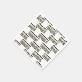 12日のクリスマス12ドラマズドラミング スタンダードカクテルナプキン (角)