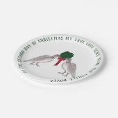 12日のクリスマス2羽のカメの鳩 ペーパープレート (アングル)