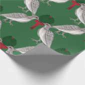 12日のクリスマス2羽のカメの鳩 ラッピングペーパー (角)