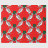 12日のクリスマス2羽のカメの鳩 ラッピングペーパー (フラット)