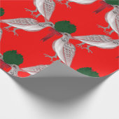12日のクリスマス2羽のカメの鳩 ラッピングペーパー (角)