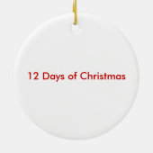 12日のクリスマス3羽のフランスのな雌鶏 セラミックオーナメント (裏面)