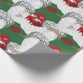 12日のクリスマス3羽のフランスのな雌鶏 ラッピングペーパー (角)