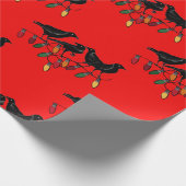 12日のクリスマス4匹のコールバード ラッピングペーパー (角)