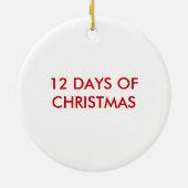 12日のクリスマス5の金リングや輪のオーナメント セラミックオーナメント (裏面)