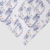 12日のクリスマス7の白鳥の水泳 薄葉紙 (詳細)