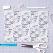 12日のクリスマス7の白鳥の水泳 薄葉紙 (クラフト)