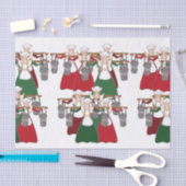 12日のクリスマス8の女中の搾り出すこと 薄葉紙 (クラフト)