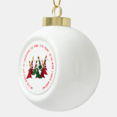 12日のクリスマス9の女性踊ること セラミックボールオーナメント (右)