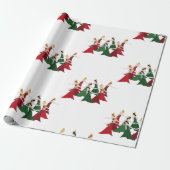 12日のクリスマス9の女性踊ること ラッピングペーパー (アンロールド)
