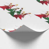 12日のクリスマス9の女性踊ること ラッピングペーパー (角)