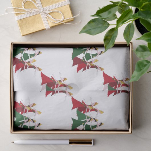 12日のクリスマス9の女性踊ること 薄葉紙 (ギフト)