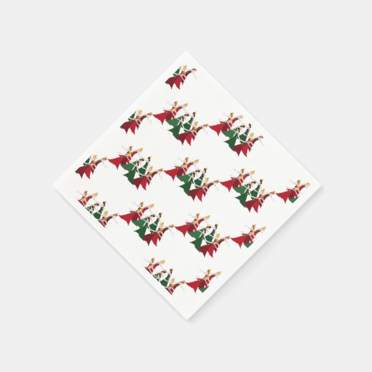12日のクリスマス9レディース踊り スタンダードカクテルナプキン (角)