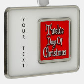 12日のクリスマス シルバープレートフレームオーナメント (右)