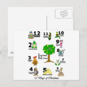 12日のクリスマス シーズンポストカード (正面/裏面)