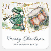 12日のクリスマス スクエアシール (正面)