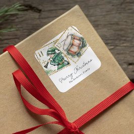 12日のクリスマス スクエアシール