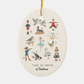 12日のクリスマス セラミックオーナメント (正面)