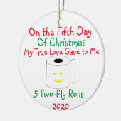 12日のクリスマス セラミックオーナメント (左)