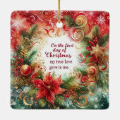 12日のクリスマス セラミックオーナメント (裏面)