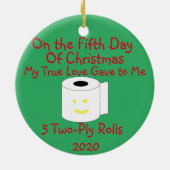 12日のクリスマス セラミックオーナメント (裏面)