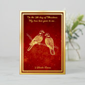 12日のクリスマス、タートルハト 箔シーズンカード (立ち正面)