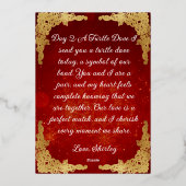 12日のクリスマス、タートルハト 箔シーズンカード (裏面)