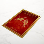 12日のクリスマス、タートルハト 箔シーズンカード (回転した状態)